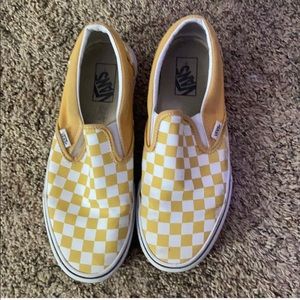Yellow checkered vans